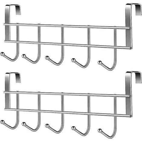 2 Stück Edelstahl-Kleiderbügel mit 5 Haken