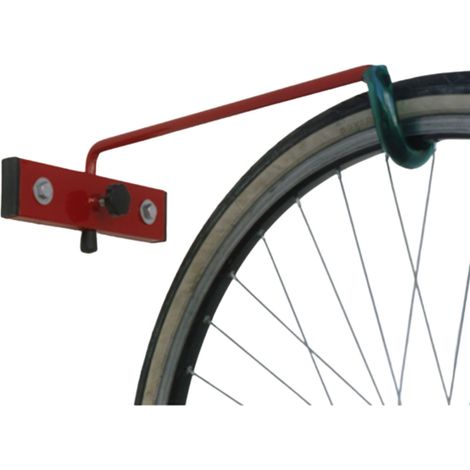 ANDRYS – Porta Biciclette a Parete Salvaspazio Pieghevole, in Acciaio Verniciato Rosso, 45 x 7 x 8 cm, Colore Rosso, 1 Posto, 1 Braccio Pieghevole (1/5)