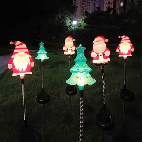 Solarbetriebene schwingende Bodenlampe, Weihnachtsdekoration, Gartenleuchte, dekorative Lampe