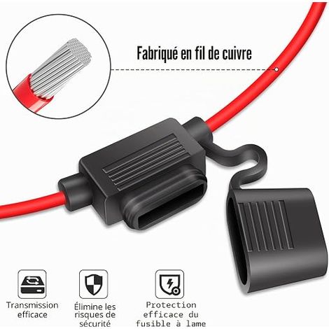 Porte Fusible 12v Moyen en Ligne Fusible 30A (1/3)