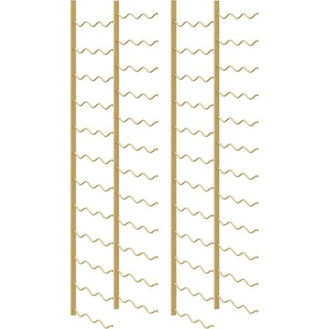 vidaXL Botellero de pared para 36 botellas 2 unidades hierro dorado (1/2)