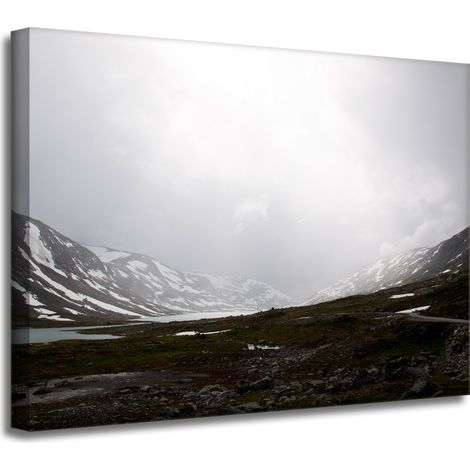 Impression sur toile Nature Vallée Montagnes 40x30 cm