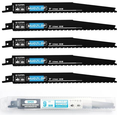 Säbelsägeblätter Pack Set Holz 6 12TPI 225mm 5 (1/5)