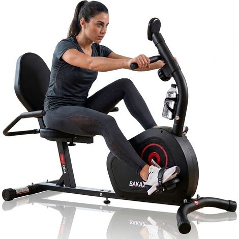 Cyclette da Seduta con 8 Livelli Potenza Bici Ergonomica per Allenamento Fitness