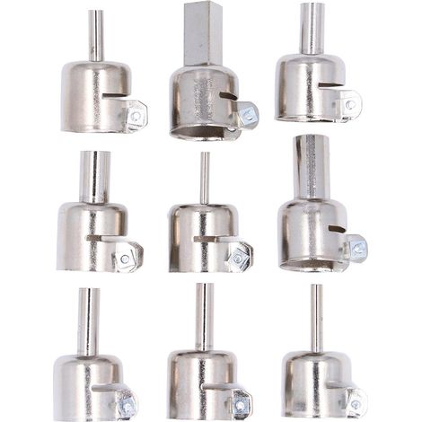 [JAMAIS UTILISÉ]Kit de 9 buses pour pistolet à air chaud, 3-12 mm, en acier inoxydable, pour soudage à air chaud. (1/5)