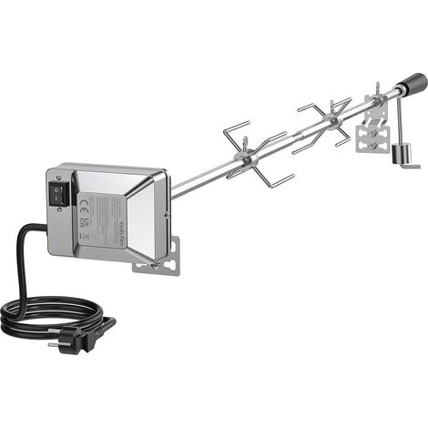Universel Grille de Remplacement kit de rôtisserie tournebroche 114cm 12x12mm Hexagone tournebroche Moteur électrique (ne Convient Pas aux Weber Barbecue au gaz) (1/5)
