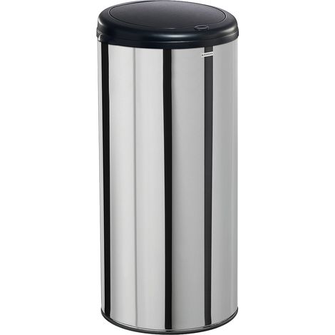 Poubelle à ouverture par pression Hand Touch - 45l - inox brillant
