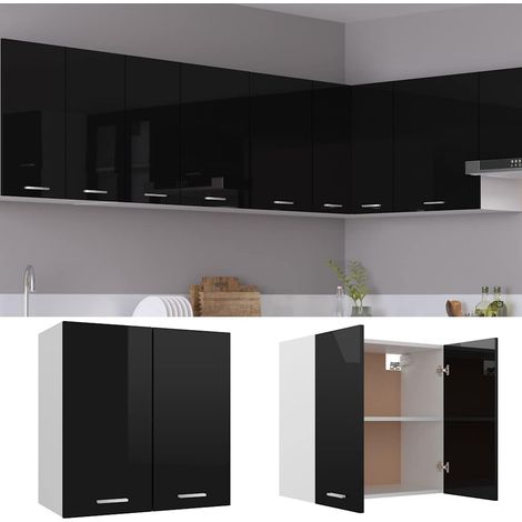 Maison Exclusive - Armoire suspendue "Lyon" Noir brillant 60x31x60 cm (1/5)