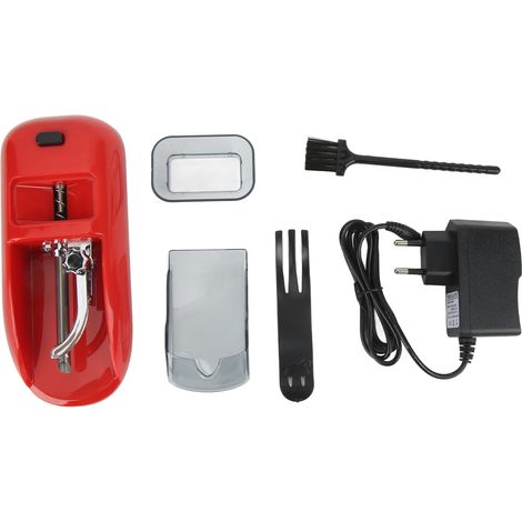 Machine à Rouler Automatique avec Ajustement de Serrage - Compacte et Portable pour Feuilles à Rouler - Prise UE 100‑240V Rouge (1/5)