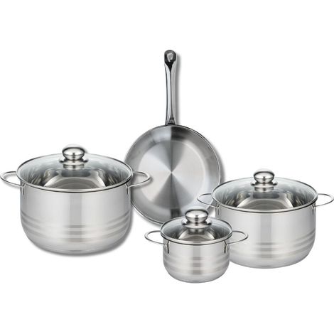 Ensemble de 1 Poêle de cuisson 24 cm et 3 faitouts 14, 20 et 24 cm Elo Profi Brillant (1/5)