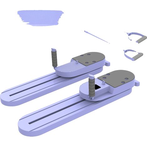 Planche de Pilates, Design Détachable, Compact et Léger, VIOLET (1/2)