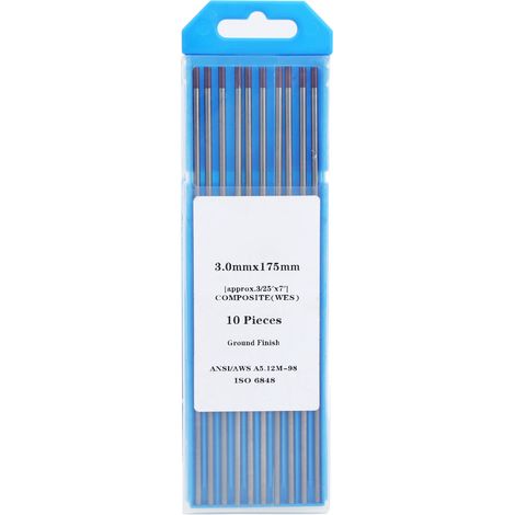 10 pcs électrodes TIG WES pointe violette, baguettes de soudage consommables 0,12 x 6,9 pouces, lot de 10. (1/5)