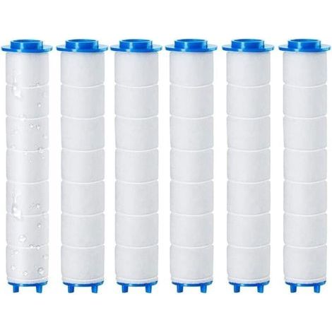 6 pièces Douchtte Universelle Filtre Remplaçable, 9,5x2 cm Ions Négatifs ​pour pommeau de douche de amovible, L'osmose Inverse, Chlore et le Fluorure et La Filtration Des Particules