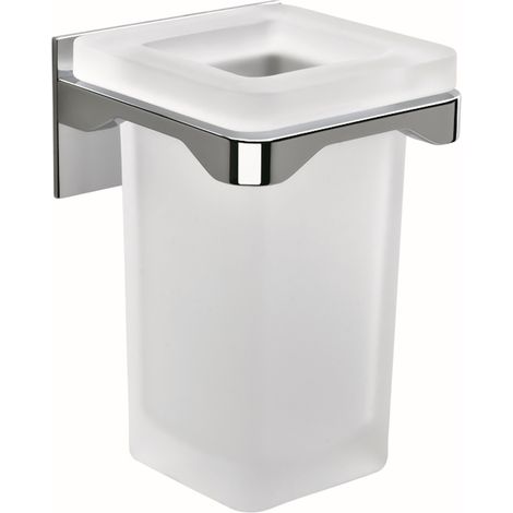 COLOMBO DESIGN Forever porta bicchiere vetro satinato cromato codice prod: B29020CR-VAN (1/3)