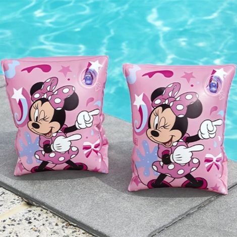 Trade Shop - Braccioli Gonfiabili Minnie Valvole Safety Accesories Mare Piscina 23x15cm 019968 -