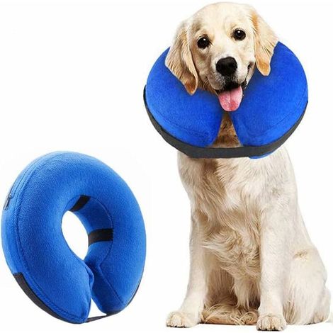 Dog Collar Protective Inflatable Dog Collar Protective Collar Adjustable Pet Collar Comfortable Protective Collar with Velcro L (1/5)