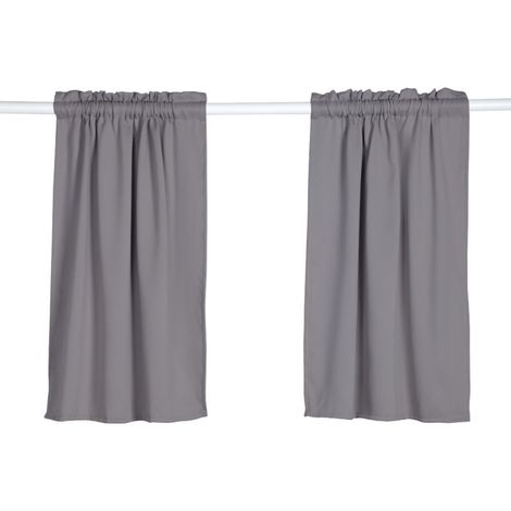 Rideau Occultant - 35 Pouces x 35 Pouces - Technologie Tissage Triple - Isolation Thermique et Phonique - Pour Chambre à Coucher Salon Cuisine - 1 Pièce Gris (1/5)