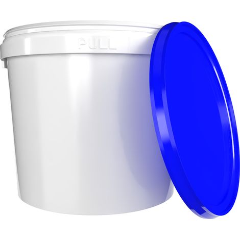 Eimer mit Kunststoffgriff, PP, rund, 5,4 Liter, Lebensmittelecht blau (1/5)