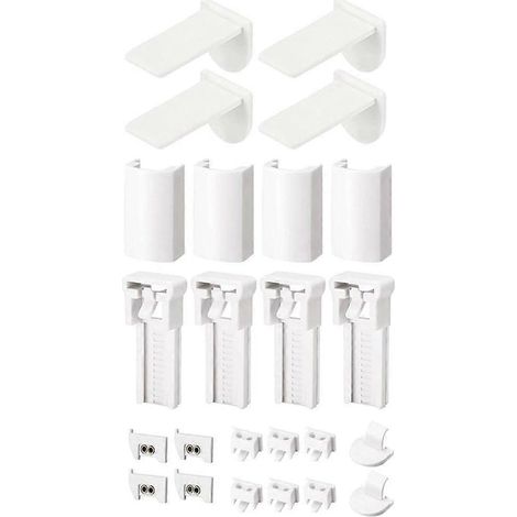 Voici une proposition de titre en français (moins de 190 caractères) :
Kit de remplacement pour store enrouleur : 1 set de supports à plis, accessoires et fixations pour rideau roulant