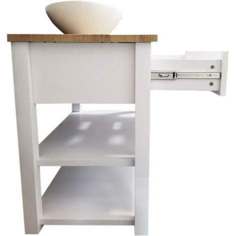 Meuble salle de bain BALI 60cm avec vasque/lavabolaqué pour salle de bain, design moderne, résistant à l'humidité, idéal pour votre salle de bain familiale, installation facile, finition de haute q... (1/5)