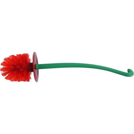 Brosse de toilette en laine douce avec long manche, brosse de nettoyage en plastique, outil ménager (1/5)