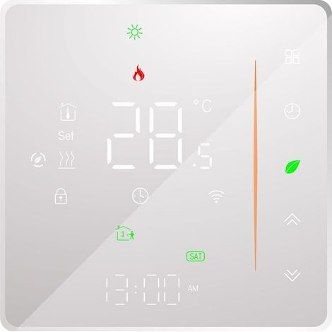 Thermostat WiFi - Thermostat de Chauffage au Sol - Prise en Charge de la Commande par Application - Commande vocale Compatible avec Alexa/Google Home - pour la préparation de l'eau Chaude (1/5)