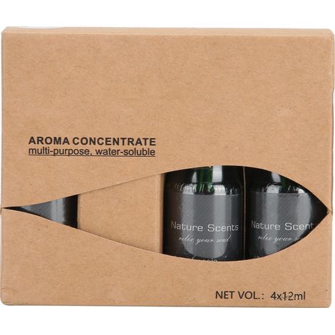 4 pièces d'huiles essentielles 12ml solubles pour humidificateur, parfum d'ambiance maison (1/5)