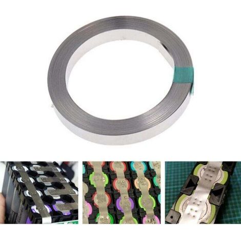 Ruban en Nickel 0,15 x 8 mm,10m Plaque en nickel Soudage Bandes de Nickel pour batterie Li 18650 Soudage par points Compatible pour soudeuse par points Accessoires de soudage (1/4)