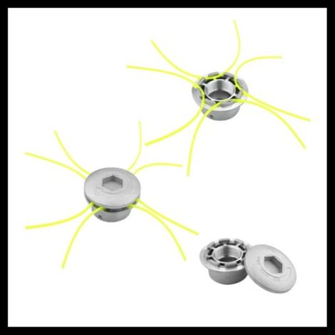 2PCS Tête de Débroussailleuse Aluminium Tête de Coupe Herbe Universelle pour Accessoires de Tondeuse à Gazon MOONSTARS (1/4)