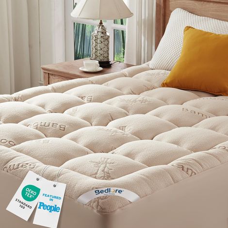 Bamboo Viscose Mattress Topper 160 x 200 cm (1/5)