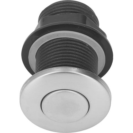 Kit de commande pneumatique pour broyeur d'évier, en acier inoxydable, avec bouton-poussoir et tuyau de 1,5 m, pour broyeur de déchets alimentaires et chauffe-eau électrique. (1/5)