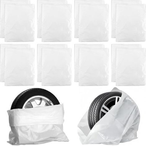 Paquete de 16 fundas impermeables para neumáticos de coche,Aptas para neumáticos de hasta 22 pulgadas,Protectores de neumáticos (1/5)