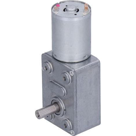 DC Worm Gear Motor 12V 10RPM Speed Reduce Gearbox Motor Electric Turbine For DIY 4632-370,  Couple élevé pour robotique, bricolage, CNC, automatisation, réduction de vitesse, compact, (1/5)