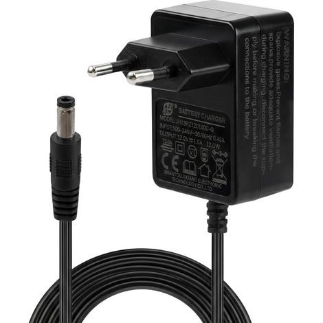 12V 1A Chargeur pour Voiture Électrique Enfant avec Indicateur 12V 1000mA Adaptateur Secteur pour Véhicules Enfants, Moto Électrique, ATV, Quad, SUV, Tracteur, 5.5 x 2.1mm, Câble 1,5M (1/5)