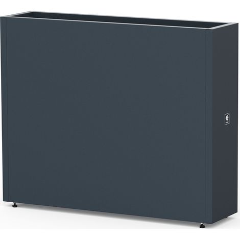 Herstera Metall Pflanzkübel, Blumenkasten, Hochbeet, schmal, anthrazit, 100 x 25 x 80 cm (L x B x H) (1/5)