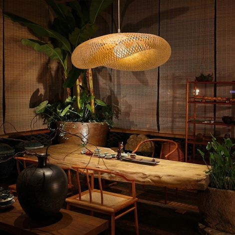 Suspension LED Bamboo Chaner pour café, lit ou salle à manger R (1/5)