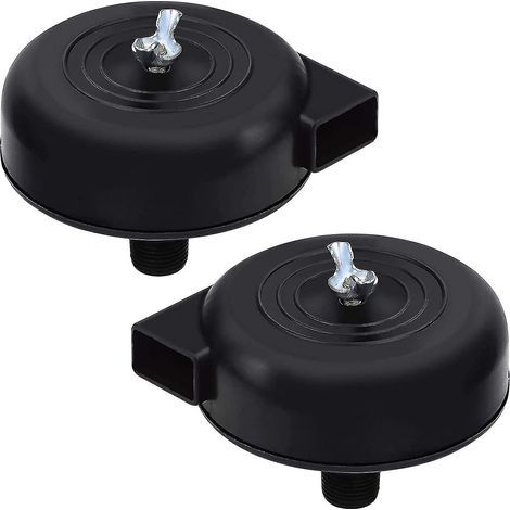 2-teiliger Kompressorfilter, leiser Kompressor mit 16-mm-3/8-Punkt-Außengewinde für Luftkompressoren (schwarz) (1/5)