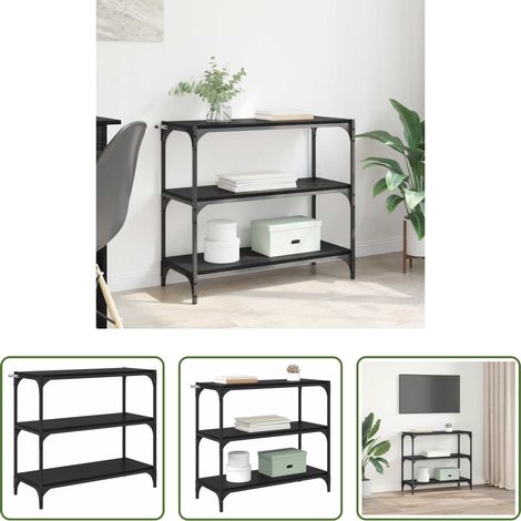 Rangement bureau - Bibliothèque Chêne noir 80 x 33 x 70,5 cm (1/5)