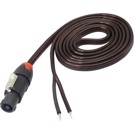 Speakon haut-parleur câble fil nu, Speakon à haut-parleur fil audio amplificateur câble de connexion pour DJ/PA avec Twist Lock - 2M/6.56FT (1/5)