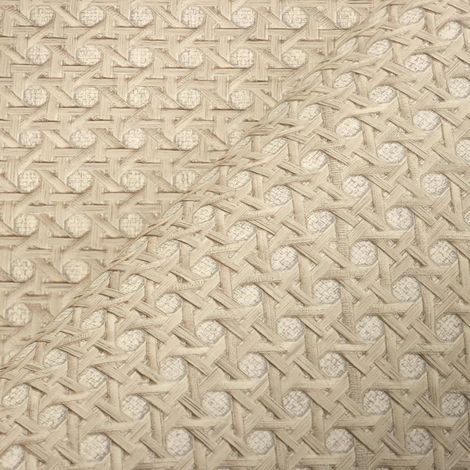 Papier Peint Rotin Brun Taupe Papier Peint Tissu Rotin Marron Non Texturé Pour Chambre Salon 40Cm × 300Cm Revetement Adhesif[BI158] (1/5)