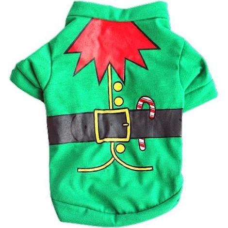 Weihnachtselfen-Hundemantel für mittelgroße bis große Hunde, weicher und bequemer Hundemantel, festliches Weihnachts-Haustieroutfit, Größe L-4 (158 Zeichen)