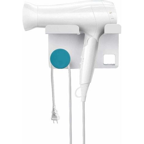 Support Sèche Cheveux, Porte Sèche Cheveux, Support Sèche Cheveux Autocollant, Titulaires Sèche Cheveux, pour Salle de Bains, Chame à Coucher, Salle de Bains, Salon de Coiffure (1/5)