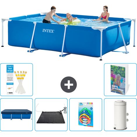 Intex Piscina con estructura Rectangular - 300x200x75 cm - 7-piezas  S118
