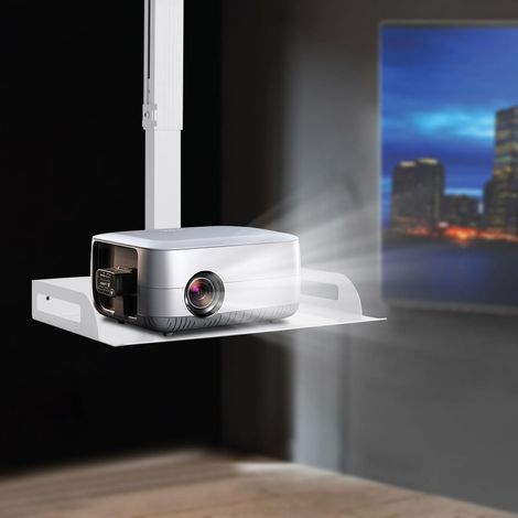 Universal Projector Decken Deckenhalterung, Höhenverstellbar Projector Bracket für Überwachungskameras, Verschiedene Projektoren (Weiß) (1/5)