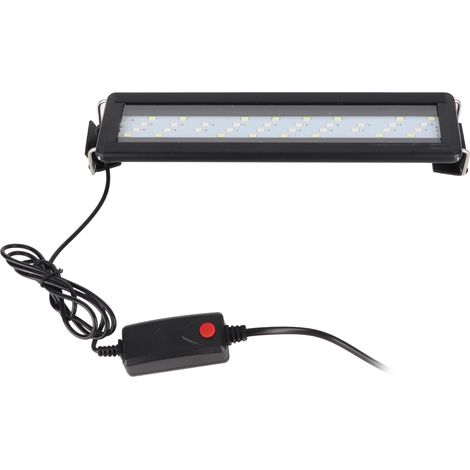 Éclairage LED pour aquarium, couleurs changeantes, 3 niveaux réglables, 4 rangées, avec supports extensibles, noir, prise européenne 220 V (1/5)