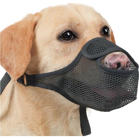 Muselière pour Chien - Anti-Morsure Ajustable Garde Sécurisé Garde Buccale Muselière pour Animaux Anti-Léchage Maille Douce pour Adultes, Amateurs d'animaux, Famille Et Animaux De
