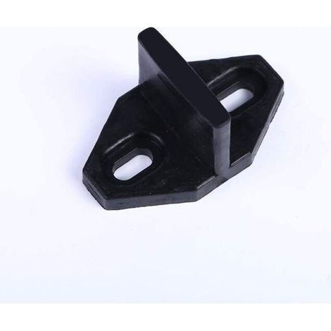Rail inférieur de porte coulissante en plastique noir pour porte de grange avec rainure, guide au sol standard (1/3)