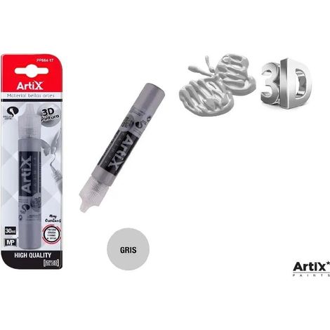 Pittura strutturale 3D grigia 30 ml