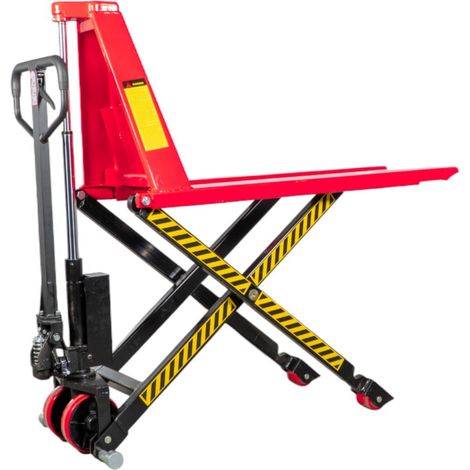 Mw Tools – Transpalette haute levée à ciseaux 1T – Hauteur de levage 85-800mm – Fourches 1150mm – Système hydraulique robuste – TPL2008S (1/5)