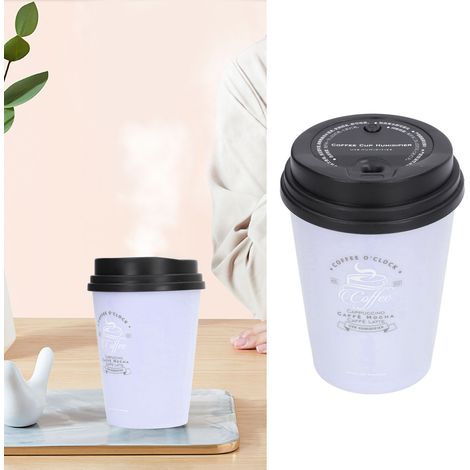Mini humidificateur USB 300ml - Tasse design silencieux avec arrêt automatique - Léger et compact pour bureau, voiture ou maison - Violet (1/5)